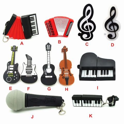 super concert pen drive musical instrument microphone keyboard accordion guitar cello violin usb flash drive pendrive 4gb-32gb