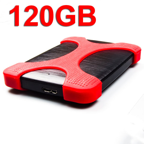 USB 3.0 HDD 120GB Portable Hard Disk External Storage Drive (Anti-Shock Protection Bag & Case Included ) for TV Laptop Computer