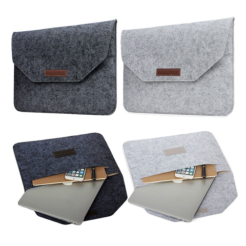 Slim Wool Felt For Macbook Pro Retina 13 15 Sleeve Bag Notebook Flip Laptop Cover For Macbook Air 11 13 Laptop Bag Sleeve Case