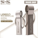 Suntrsi USB Flash Drive 64GB Metal Steel Pen Drive High Speed Pendrive Key Chain USB Stick Flash Drive Memory USB Flash Freeship