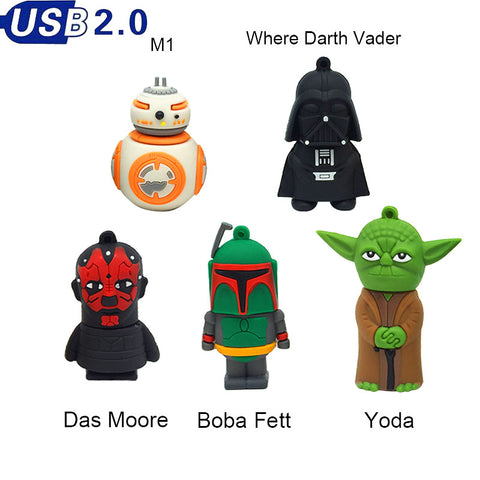 Pen drive 64GB, Cartoon USB Pen drive Star wars darth vader 4GB/8GB/16GB/32GB usb flash drive flash memory stick pendrive U disk