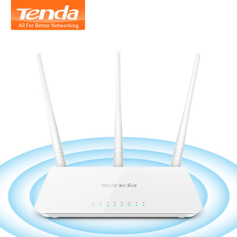 Tenda F3 300Mbps Wireless WiFi Router Wi-Fi Repeater, Multi Language Firmware,1WAN+3LAN Ports, Perfect for Small & Medium House