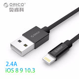 ORICO USB Cable for iPhone 6S 2.4A Lightning to USB Cable Fast Charger Data Cable For iPhone 5S 6 7 iPad Mobile Phone Cables