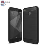 KRY Phone Cases Silicone Soft TPU Business Carbon Phone Cases For Xiaomi Redmi 4X Case Cover For Xiaomi Redmi 4X Case Capa Coque