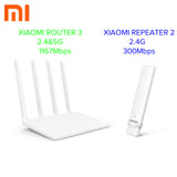 English Version Xiaomi Mi WIFI Router 3 11AC Dual Band 2.4/5G 1167Mbps 128M ROM/RAM  APP Control External USB storage