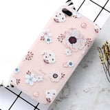 KISSCASE Flower Patterned Case For iPhone 6 6s 7 Plus Cover Soft Silicone Floral Protect Cover For iPhone 5S SE 8 Plus X 10 Capa