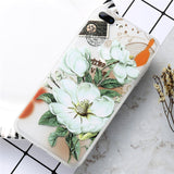 KISSCASE Flower Patterned Case For iPhone 6 6s 7 Plus Cover Soft Silicone Floral Protect Cover For iPhone 5S SE 8 Plus X 10 Capa