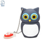 KRY cute cartoon owl USB flash drive memory stick 4GB 8GB 16GB 32GB 64GB U disk USB 2.0 PendrivesUSB flash pen Free Shipping