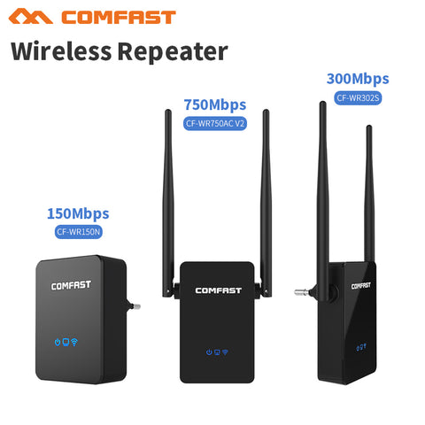 Comfast 150M-750M Dual band Wireless home wifi repeater bridge signal booster Amplifier 10dBi Antenna wi fi access point repeate