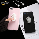 KISSCASE Cat Case For iPhone 5s 5 SE 7 7 Plus 6 6s Plus Case Cute Silicon Cartoon Cat Cases For iPhone 7 7 Plus 6 6s Cover Coque