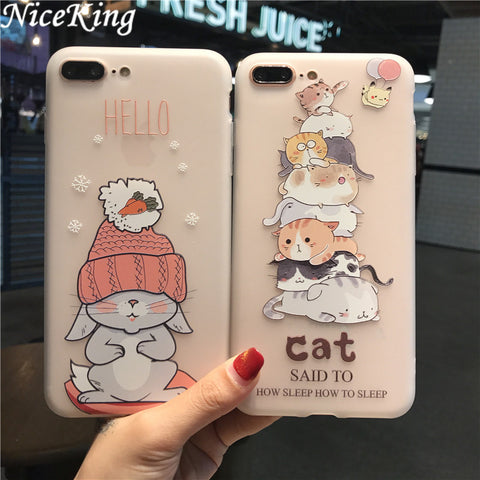 sFor iPhone 6 Case iPhone 7 8 Case Silicone Niceking Cute Cartoon Matte TPU Soft Back Cover Phone Cases For iPhone 6S 6 7 8 Plus