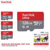 SanDisk micro sd 128GB 64GB 32GB 16GB 98mb/s TF usb flash memory card microsd  8GB/48MB/s class10 Original Product shipping