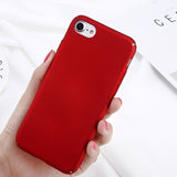 Lovebay Phone Case For iPhone 6 6s 7 8 Plus Simple Plain Wine Red Frosted Matte PC Back Cover Cases For iPhone X 8 7 6 5 5s SE