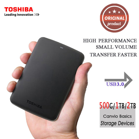 Toshiba HDD 1TB 2TB Portable External Hard Disk Drive Mobile Canvio Basics USB 3.0 2.5" HDTB320YK3CA For Desktop Laptop Computer