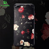 FLOVEME 3D Flower Soft Phone Case For iPhone 6 6s Relief Rose Silicon Cases For iPhone 7 5s 5 8 8 Plus Cute Floral Cover Capinha