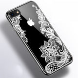 WeifaJK Luxury Lace Phone Case For iPhone 8 7 6 6s 5 5s SE Coque Flower Silicone Soft Cover For iPhone 6 6s 7 8 Plus Case Fundas