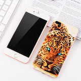 GerTong Painting TPU Phone Cover for iPhone 7 Case Cartoon Animal Flower Protective Shell for iPhone 7 6 6S 8 Plus X 5 5S SE 4 S