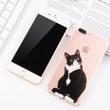 GerTong Painting TPU Phone Cover for iPhone 7 Case Cartoon Animal Flower Protective Shell for iPhone 7 6 6S 8 Plus X 5 5S SE 4 S