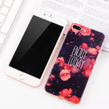 GerTong Painting TPU Phone Cover for iPhone 7 Case Cartoon Animal Flower Protective Shell for iPhone 7 6 6S 8 Plus X 5 5S SE 4 S