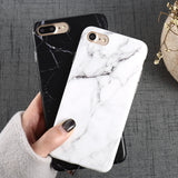 Luxury Marble Pattern i 8 Phone Case For iPhone 8 Plus Case For iPhone8 Plus Black Phone Accessories Coque X 7 Plus 6 6S 5 S SE