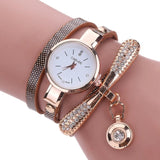 Women Watches Fashion Casual Bracelet Watch Women Relogio Leather Rhinestone Analog Quartz Watch Clock Female Montre Femme