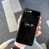 Lovely Heart Painted Phone Case For iphone 6 7 8 Case Fashion Couples Back Soft TPU Cover Cases For iphone 6 6s 7 8 Plus 8 Case