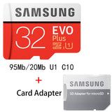Original SAMSUNG MicroSD Card Flash Memory Card 64GB 128GB  32GB 16GB 100M/s EVO Plus Class10 TF Card SDHC SDXC for phone Gift