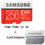 Original SAMSUNG MicroSD Card Flash Memory Card 64GB 128GB  32GB 16GB 100M/s EVO Plus Class10 TF Card SDHC SDXC for phone Gift