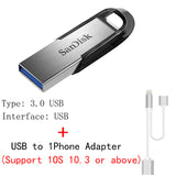 SanDisk USB Flash Drive 16gb 32gb 64gb 128GB  CZ73 150MB/S USB 3.0 ULTRA FLAIR Memory Stick Pen Drives  Flash disk U Disk for PC