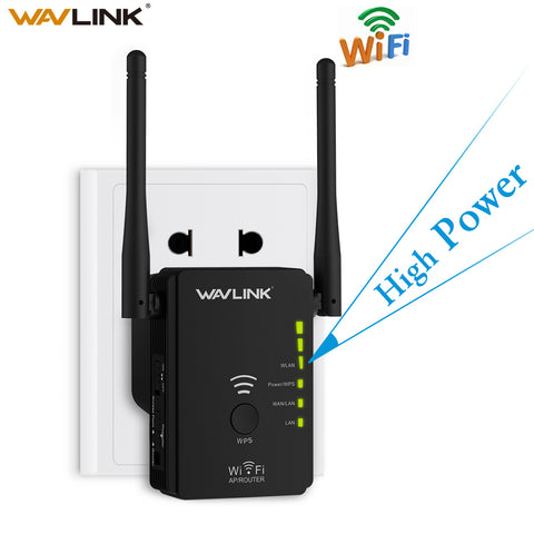 Wavlink High Power Wireless wifi Repeater Router Access Point AP N300 WIFI Range Extender WPS Button With 2 External Antennas EU