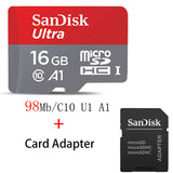 SanDisk Micro SD Card 100MB/s 256GB 128GB 64GB 32GB 16GB U1 Class 10 Memory Card microsd Flash TF Card with Card Adapter