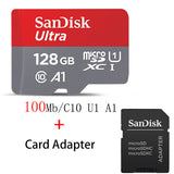 SanDisk Micro SD Card 100MB/s 256GB 128GB 64GB 32GB 16GB U1 Class 10 Memory Card microsd Flash TF Card with Card Adapter