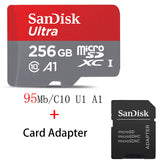 SanDisk Micro SD Card 100MB/s 256GB 128GB 64GB 32GB 16GB U1 Class 10 Memory Card microsd Flash TF Card with Card Adapter