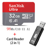 SanDisk Micro SD Card 100MB/s 256GB 128GB 64GB 32GB 16GB U1 Class 10 Memory Card microsd Flash TF Card with Card Adapter