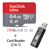 SanDisk Micro SD Card 100MB/s 256GB 128GB 64GB 32GB 16GB U1 Class 10 Memory Card microsd Flash TF Card with Card Adapter