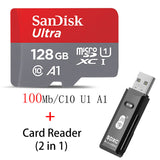 SanDisk Micro SD Card 100MB/s 256GB 128GB 64GB 32GB 16GB U1 Class 10 Memory Card microsd Flash TF Card with Card Adapter