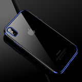 CAFELE Original phone Case for iPhone X 10 Luxury Fashion Transparent TPU Soft plated Mobile Phone Back Shell for iPhone X Case