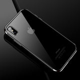 CAFELE Original phone Case for iPhone X 10 Luxury Fashion Transparent TPU Soft plated Mobile Phone Back Shell for iPhone X Case