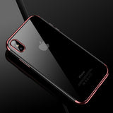 CAFELE Original phone Case for iPhone X 10 Luxury Fashion Transparent TPU Soft plated Mobile Phone Back Shell for iPhone X Case