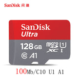 SanDisk 100MB/S 64G Memory Card 256GB 128GB 64GB 32GB 16GB U3/U1 Class 10 Micro SD Card SDXC SDHC microsd Flash TF Card