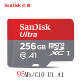 SanDisk 100MB/S 64G Memory Card 256GB 128GB 64GB 32GB 16GB U3/U1 Class 10 Micro SD Card SDXC SDHC microsd Flash TF Card