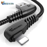 TIEGEM USB Cable For iPhone X 8 7 6 5 6s plus Cable Fast Charging Cable Mobile Phone Charger Cord Adapter Usb Data Cable 1M2M3M