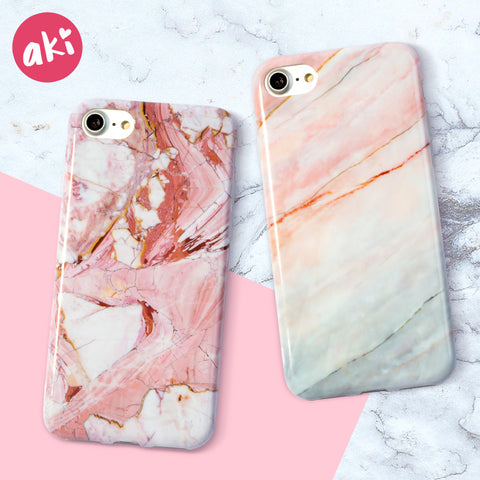 AKI Marble Phone Case for iPhone 6s 6 Plus Case Glossy Soft TPU Cover for iPhone X iPhone 8 Plus iPhone 7 Plus Case