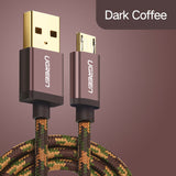 Ugreen Denim Micro USB Cable Fast Charger Data Cable Braided USB Cable Mobile Phone USB Charger Cable For Samsung Galaxy Huawei