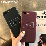 Lovebay Fashion Red Wine Letter Phone Case For iPhone X 8 7 6 6s Plus Cute Funny Cartoon Letter Hard PC Cases For iPhone 8 Plus