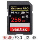 SanDisk 95MBS SD Card for Camera 80MB 256GB 128GB 64GB 32GB 16GB Memory Card U3 U1 4K Flash Card for Camera Flash Card SDXC SDHC