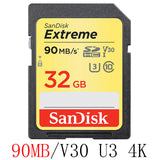 SanDisk 95MBS SD Card for Camera 80MB 256GB 128GB 64GB 32GB 16GB Memory Card U3 U1 4K Flash Card for Camera Flash Card SDXC SDHC