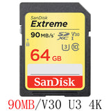 SanDisk 95MBS SD Card for Camera 80MB 256GB 128GB 64GB 32GB 16GB Memory Card U3 U1 4K Flash Card for Camera Flash Card SDXC SDHC