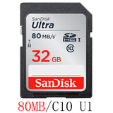 SanDisk 95MBS SD Card for Camera 80MB 256GB 128GB 64GB 32GB 16GB Memory Card U3 U1 4K Flash Card for Camera Flash Card SDXC SDHC