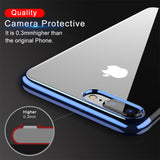 FLOVEME Luxury Plated TPU Case For iPhone X 10 Transparent Ultra Thin Silicone Cover For iPhone 8 7 6 6S Plus Phone Accessories